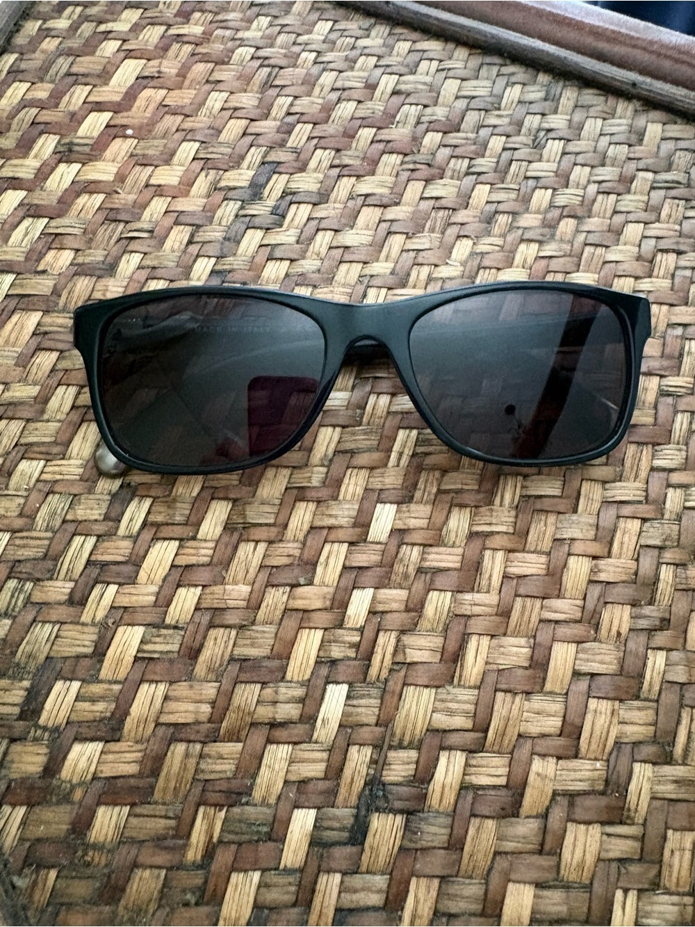 Classic Vintage Chanel Black Rectangular Sunglasses - Dark Smoke Lenses